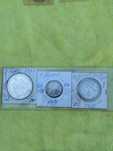 Prata 5 Francs 1873 ,1 Francs 1919, 5 Francs 1964