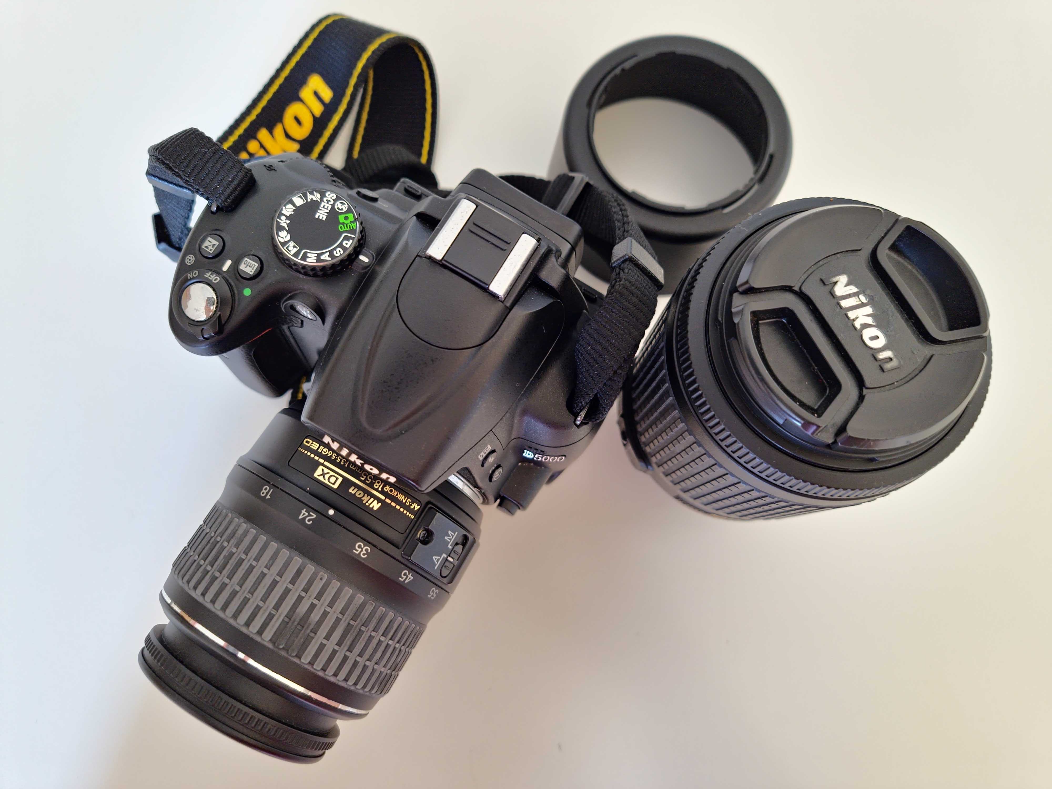 Nikon D5000 (2 lentes)  + mochila de transporte de oferta
