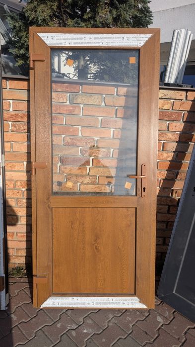 KR HAUS drzwi 90x200 zewnętrzne pcv ciepłe nowe okna drzwi POZNAŃ