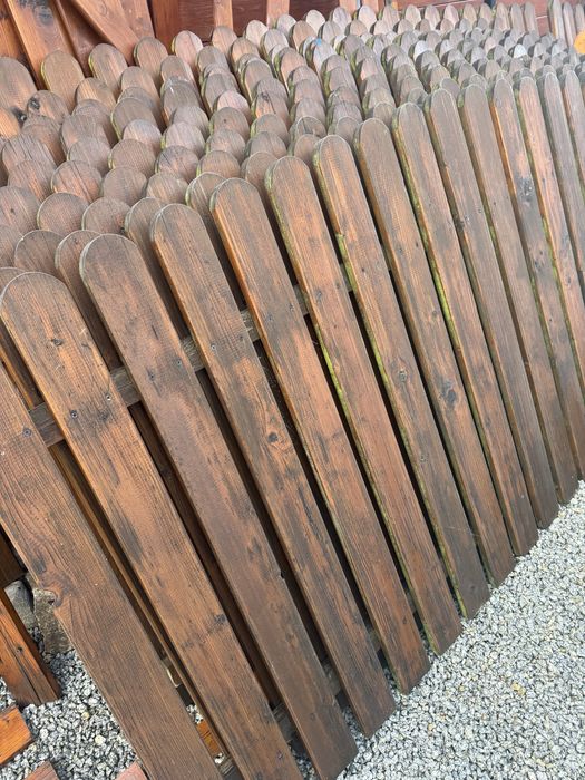 Ogrodzenie drewniane sztachety przęsło