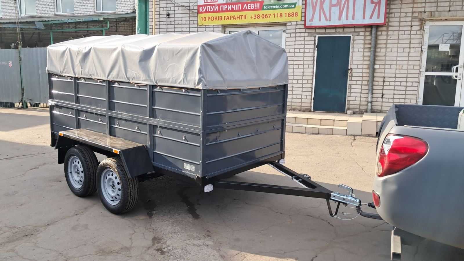 Прицеп Двухосный 2500 с усиленным бортом Тент Евро-фура в  ПОДАРОК