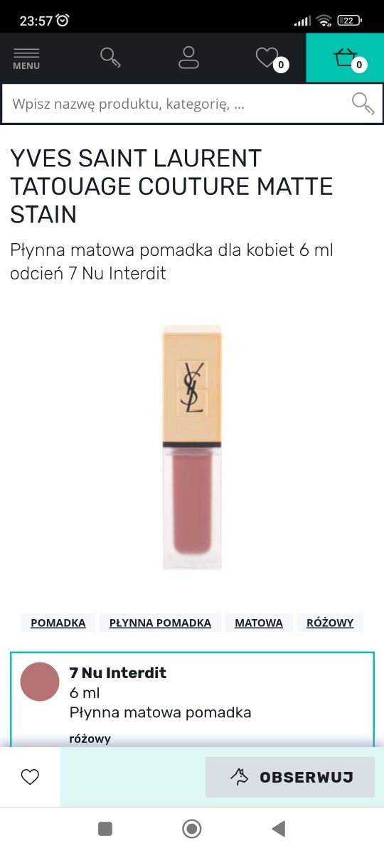 Sprzedam NOWĄ pomadkę Yves Saint Laurent