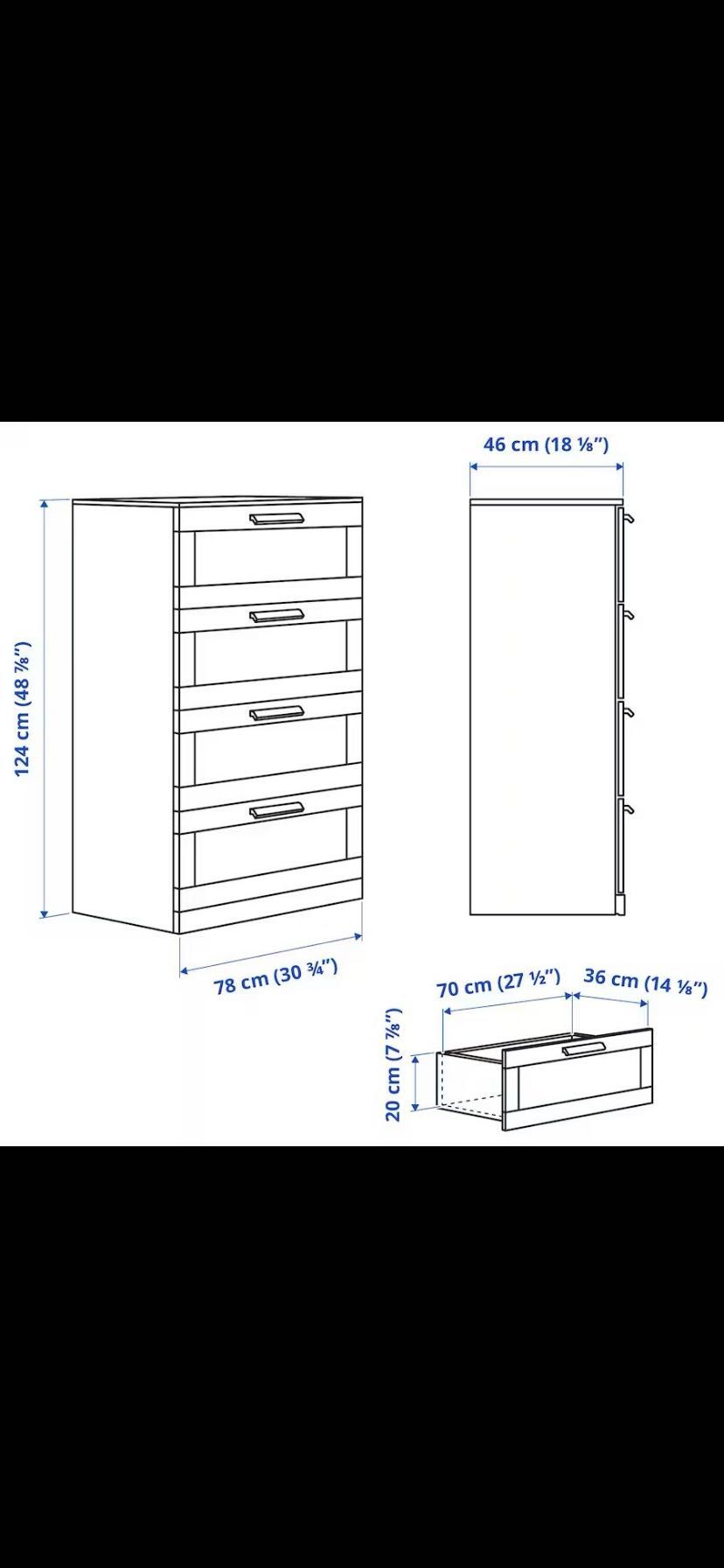 Cómoda IKEA c/4gavetas