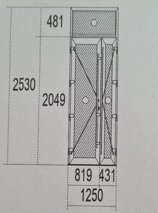 Вхідні металопластикові двохстворчасті двері