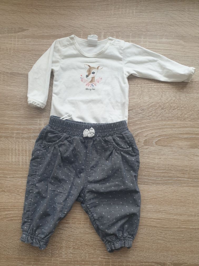 Komplet h&m body spodenki 56