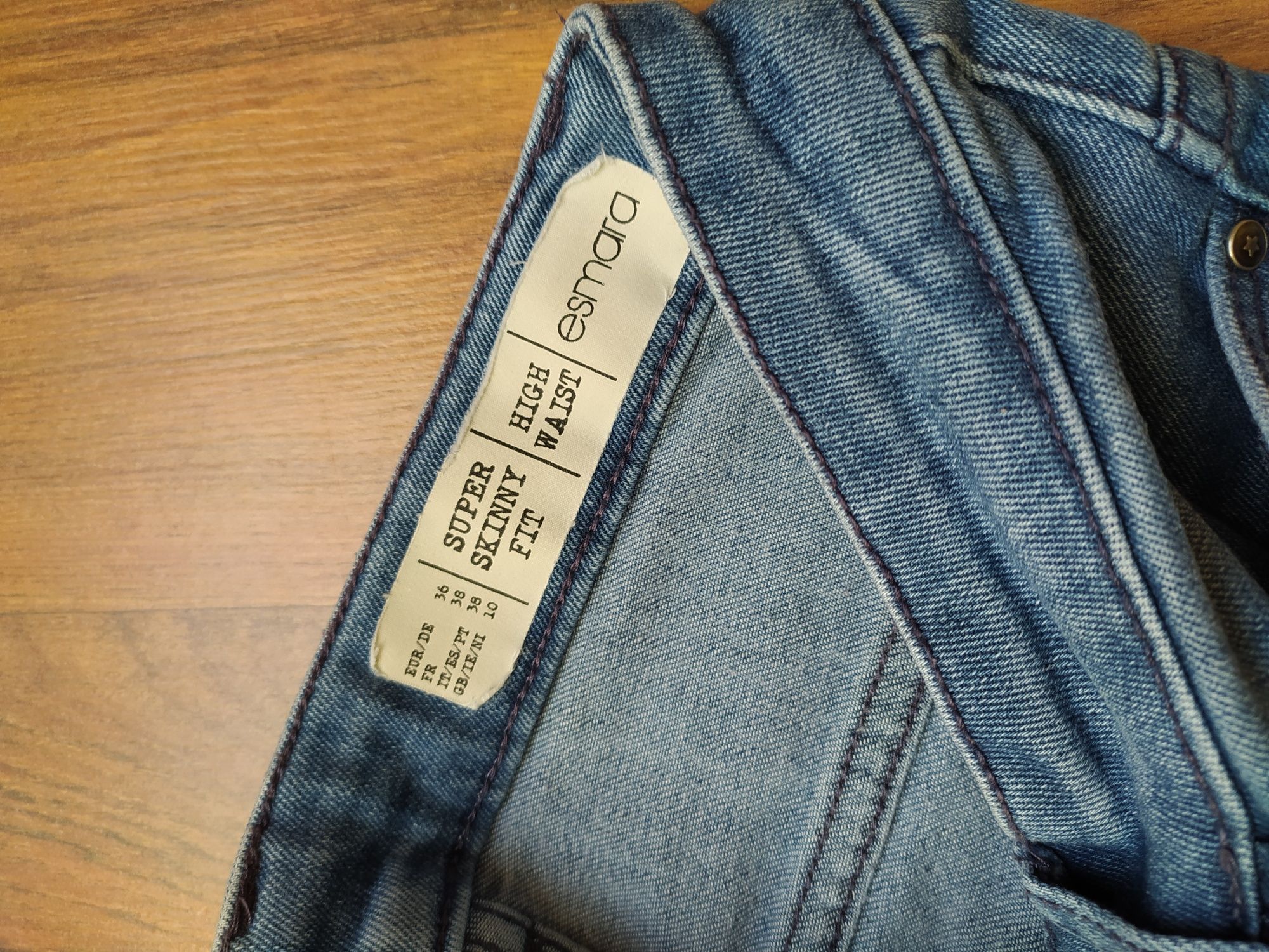 Damskie spodnie jeansowe, jak nowe, super skinny fit. r.36 hight waist