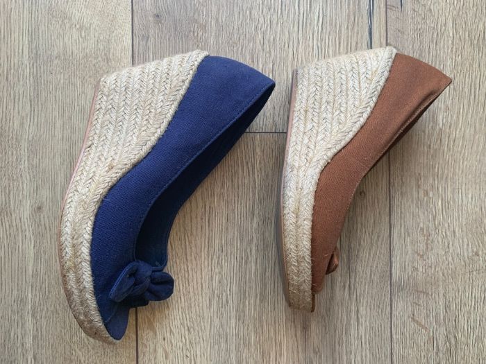 Sandálias de cunha da Berska (tamanho 38)