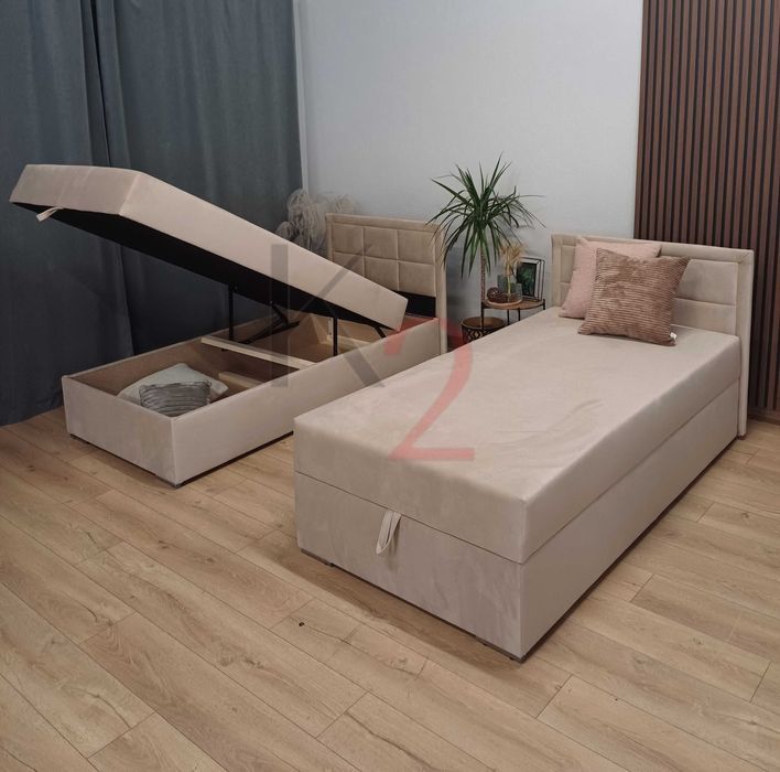 Łóżko dziecięce z materacem z pojemnikiem POD WYMIAR poduszka gratis