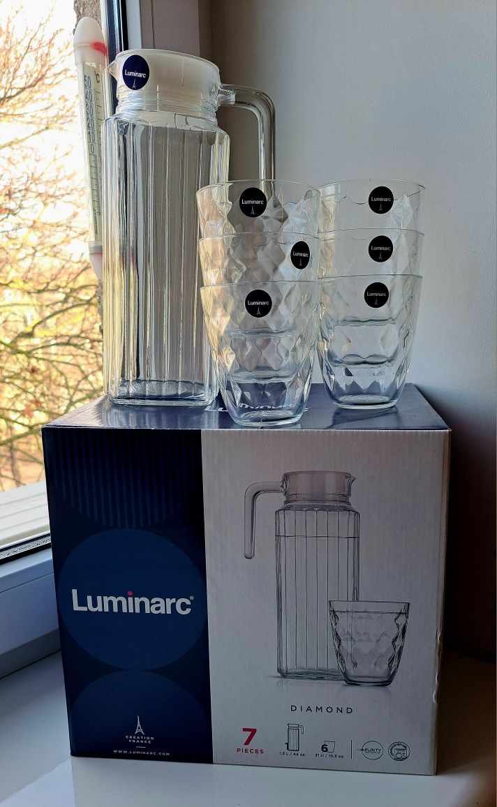 Цена снижена! Набор для напитков Neo Diamond 7 предметов Luminarc