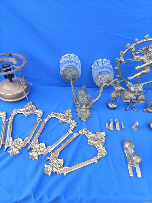 Латунные бронзовые изделия статуэтка лампа люстра бра подсвечник СССР