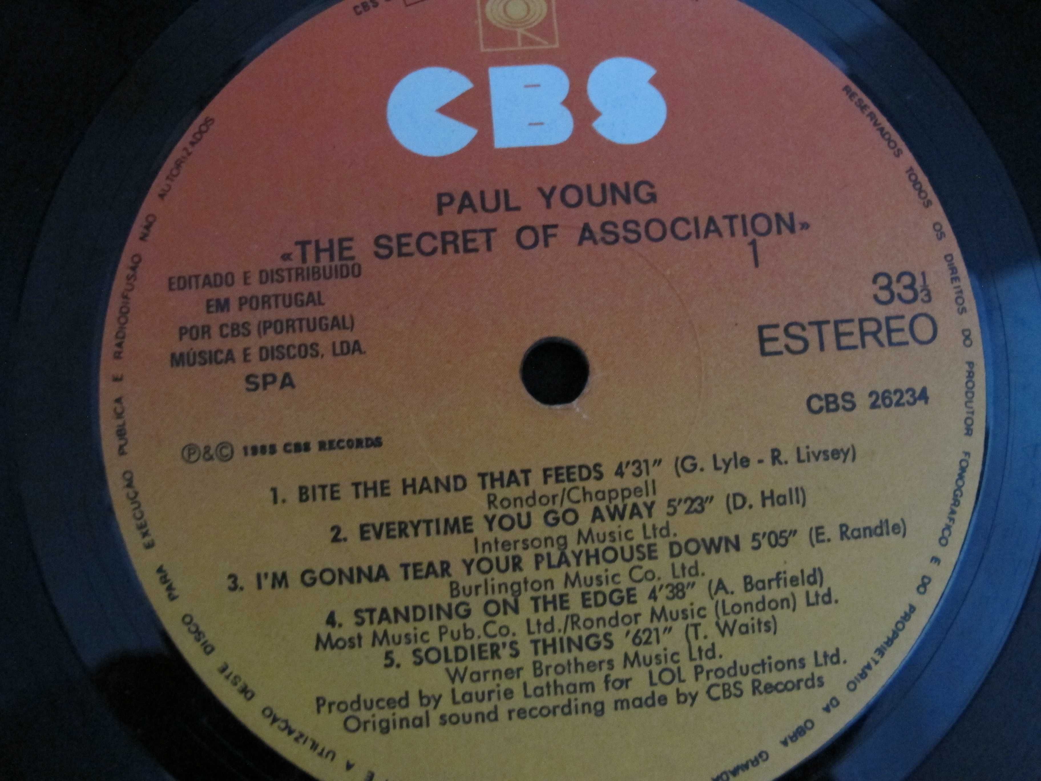 LP Disco Vinil Paul Young - The Secret of Association