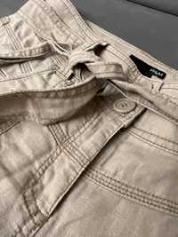 Nowe Spodnie damskie H&M rozm. 34, len i bawelna pasek prosty fason