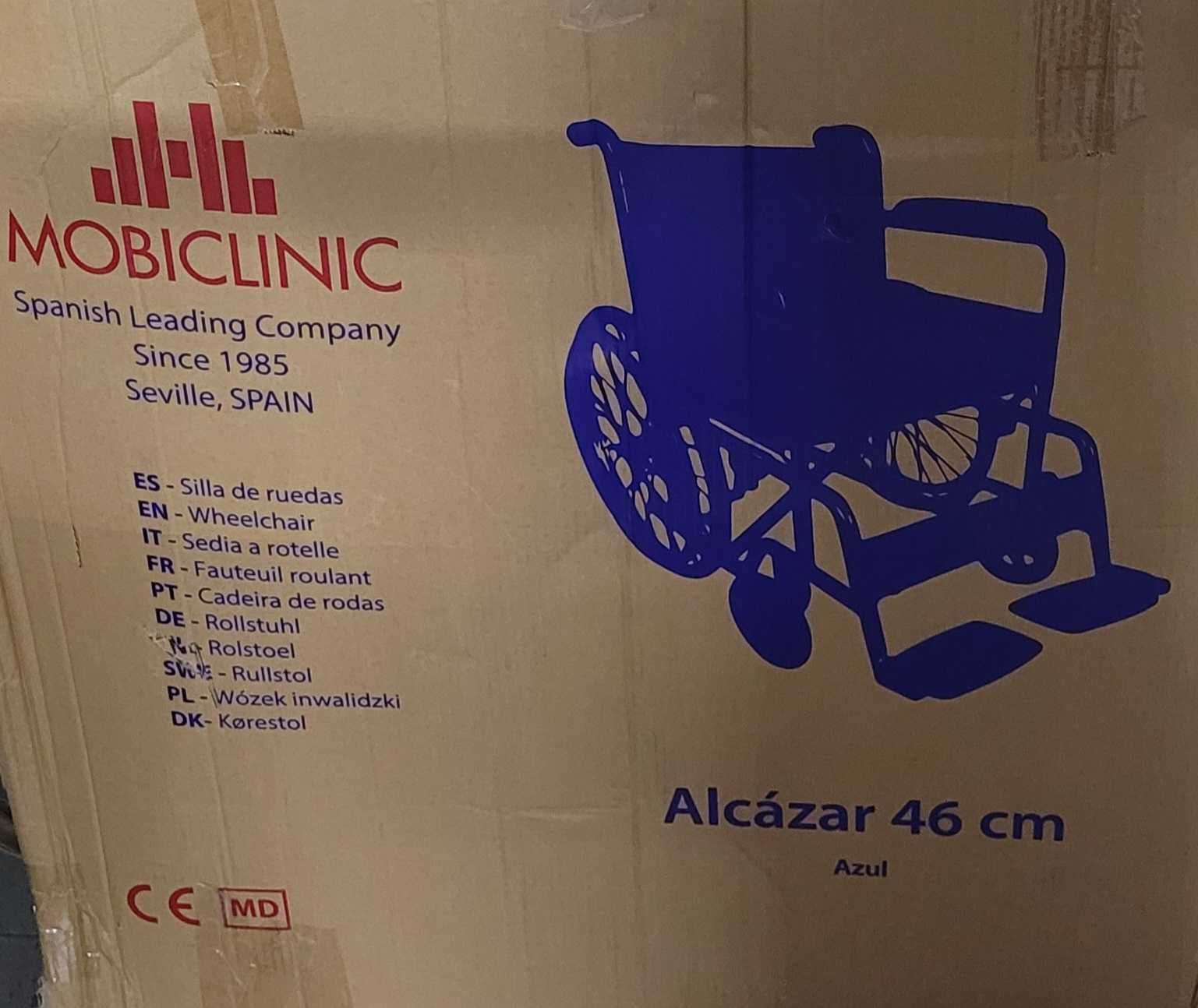 Wózek inwalidzki Mobiclinic Alcazar Blue 46 cm