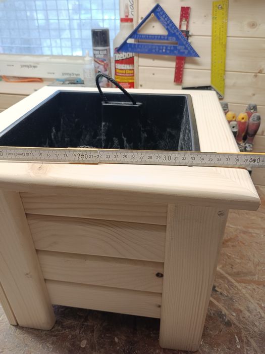 Drewniana donica ogrodowa, taras, balkon, ogródek, działka