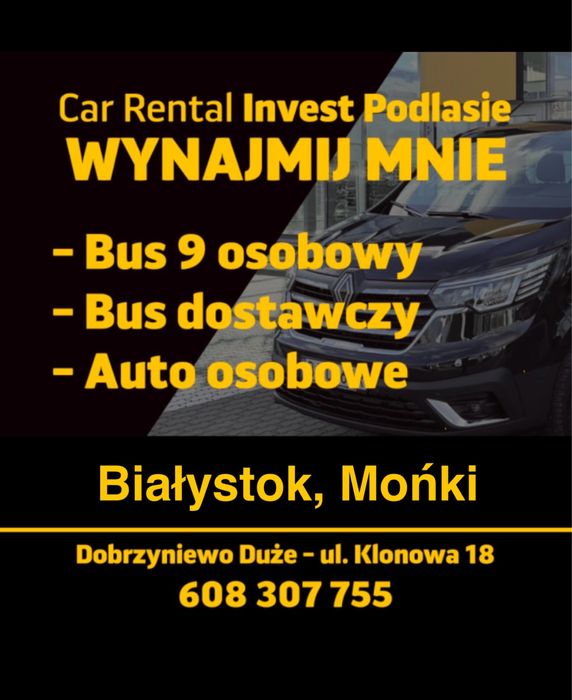 WINIETY GRATIS ! Wynajem busów 9 osobowych