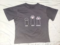 Bluzka czarna w łapki r. XL