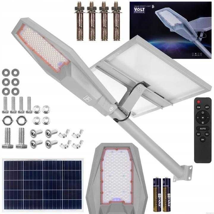 Lampa uliczna solarna PREMIUM 2000W z czujnikiem ruchu+ uchwyt i pilot