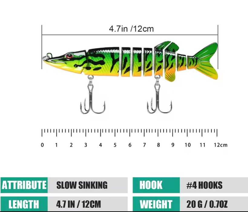 Wobler łamany 12cm/20g szczupak , sandacz #2