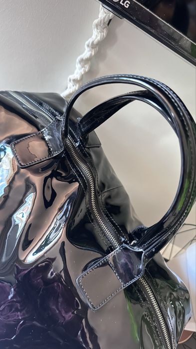 Mala quebramar preto verniz