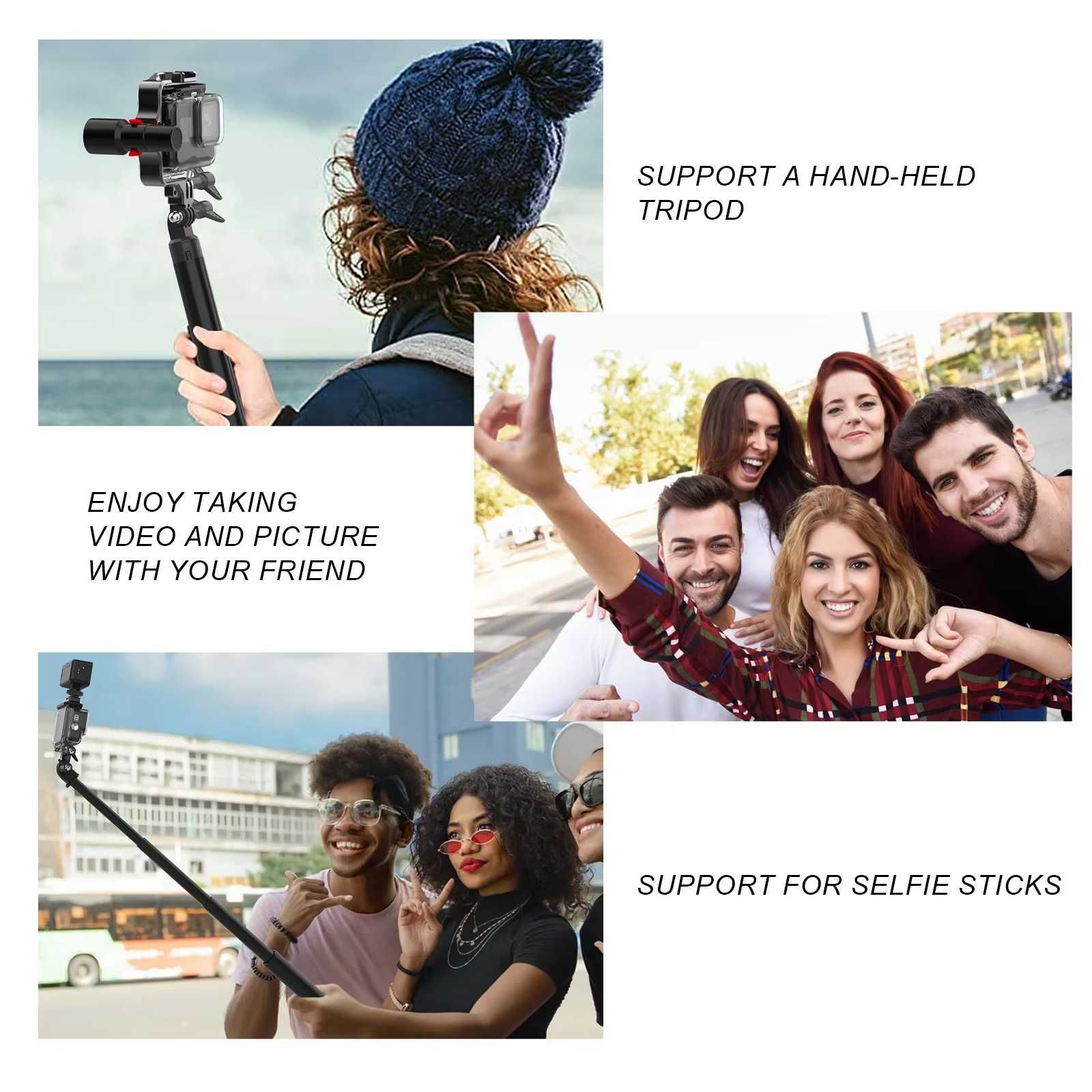 Adapter ramka aluminiowa podwójna do GoPro Hero DJI Action Insta360
