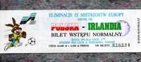 Bilet Polska - Irlandia 1991