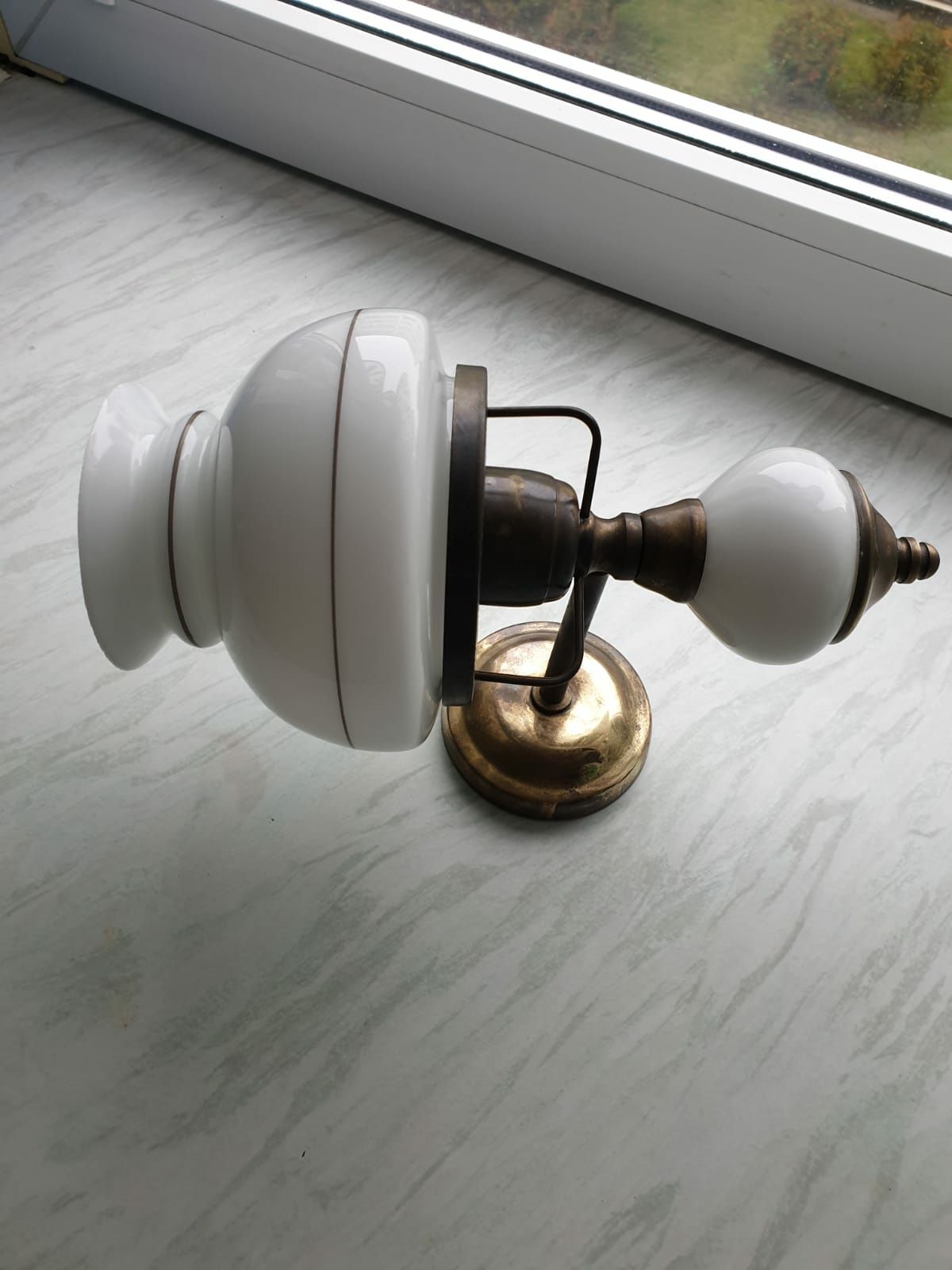 Zabytkowe lampy mosiężne 1980 i kinkiet