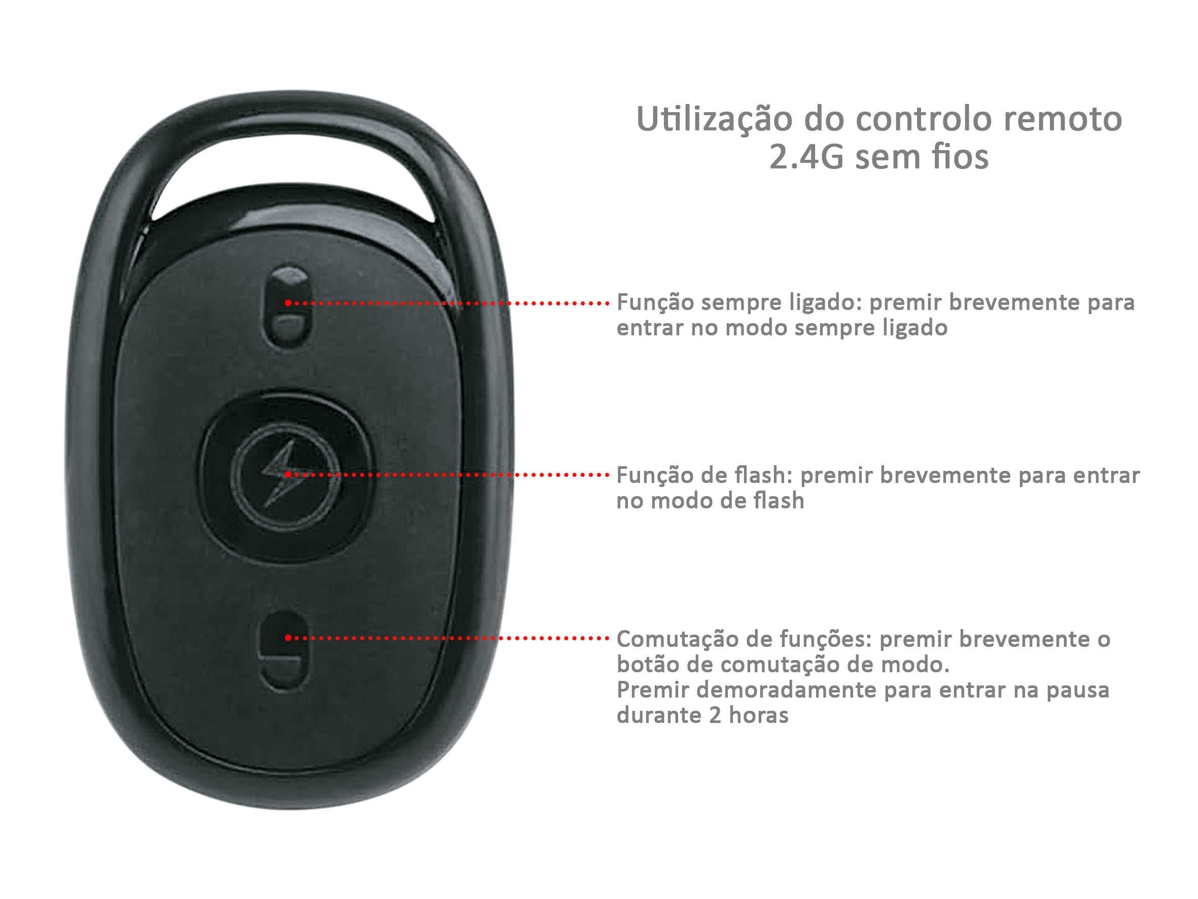 Luz estroboscópica LED com controle remoto