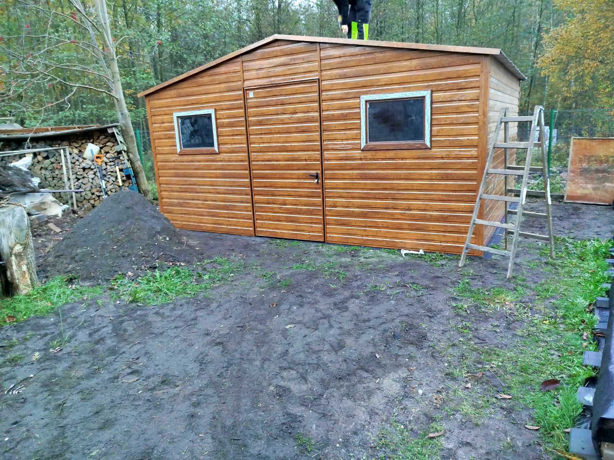 Garaż Domek Narzędziowy PREMIUM Imitacja Drewna