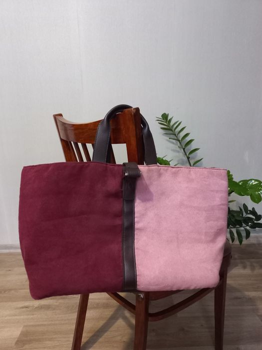 Жіноча замшева сумка. Сумка шопер