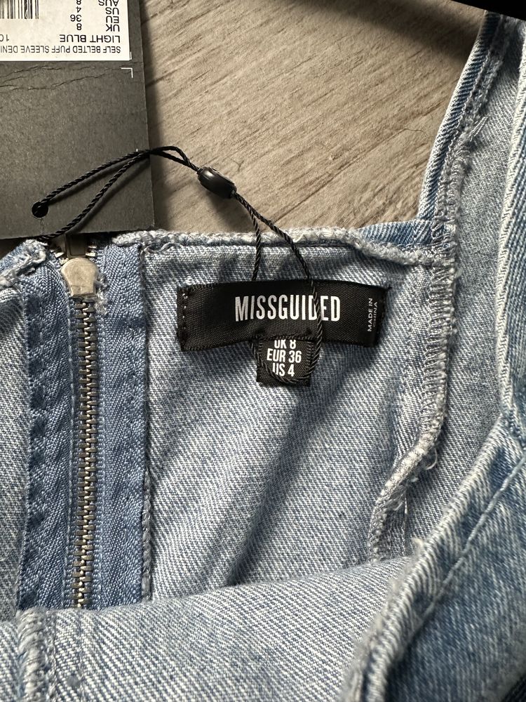 Sukienka jeans Missguided denim S