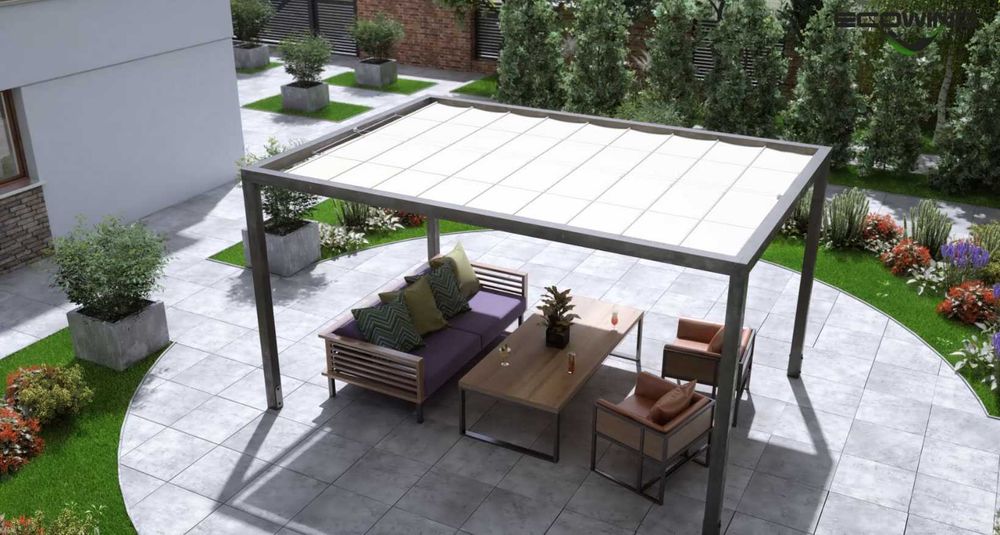 Roleta rzymska na taras, 3x3m, wodoodporna, na wymiar