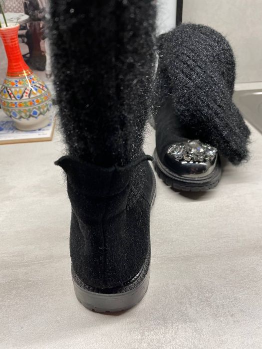 Натуральний замші в‘язаний носок