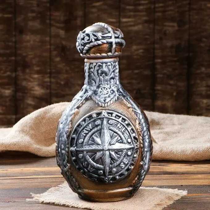 Подарочный набор для алкоголя Морские Картинки на 2 литра с рюмочками