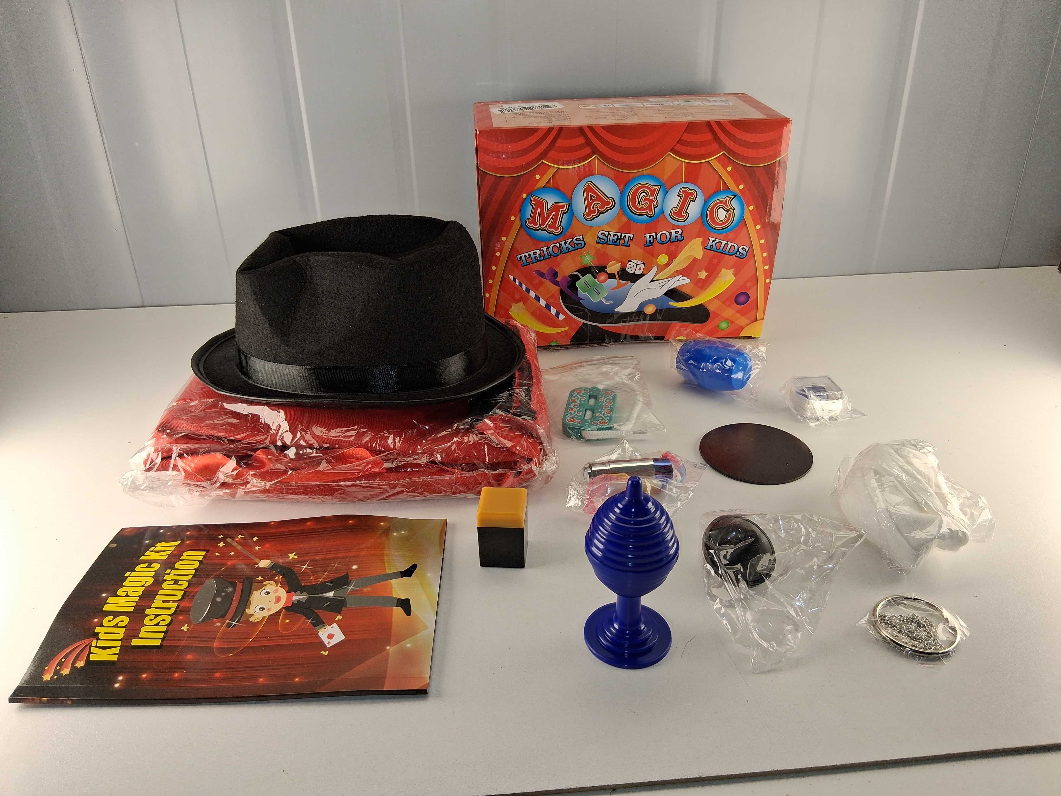 H122 Zestaw Magiczny Dla Dzieci Kapelusz Magika Różdżka Sztuczki
