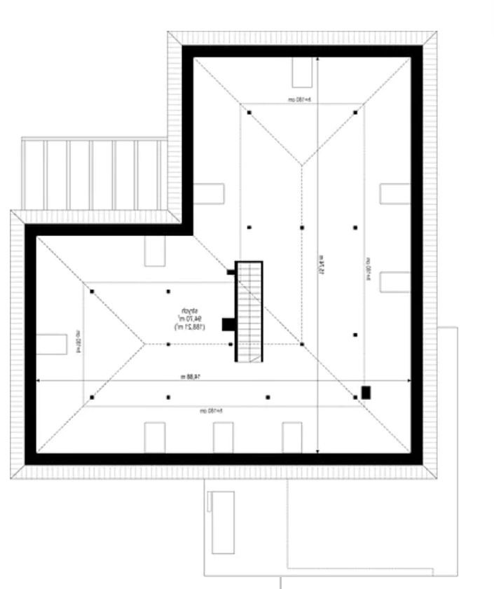 Projekt domu Hiacynt 2 - odbicie lustrzane