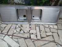Lavatório com 2 pias em inox