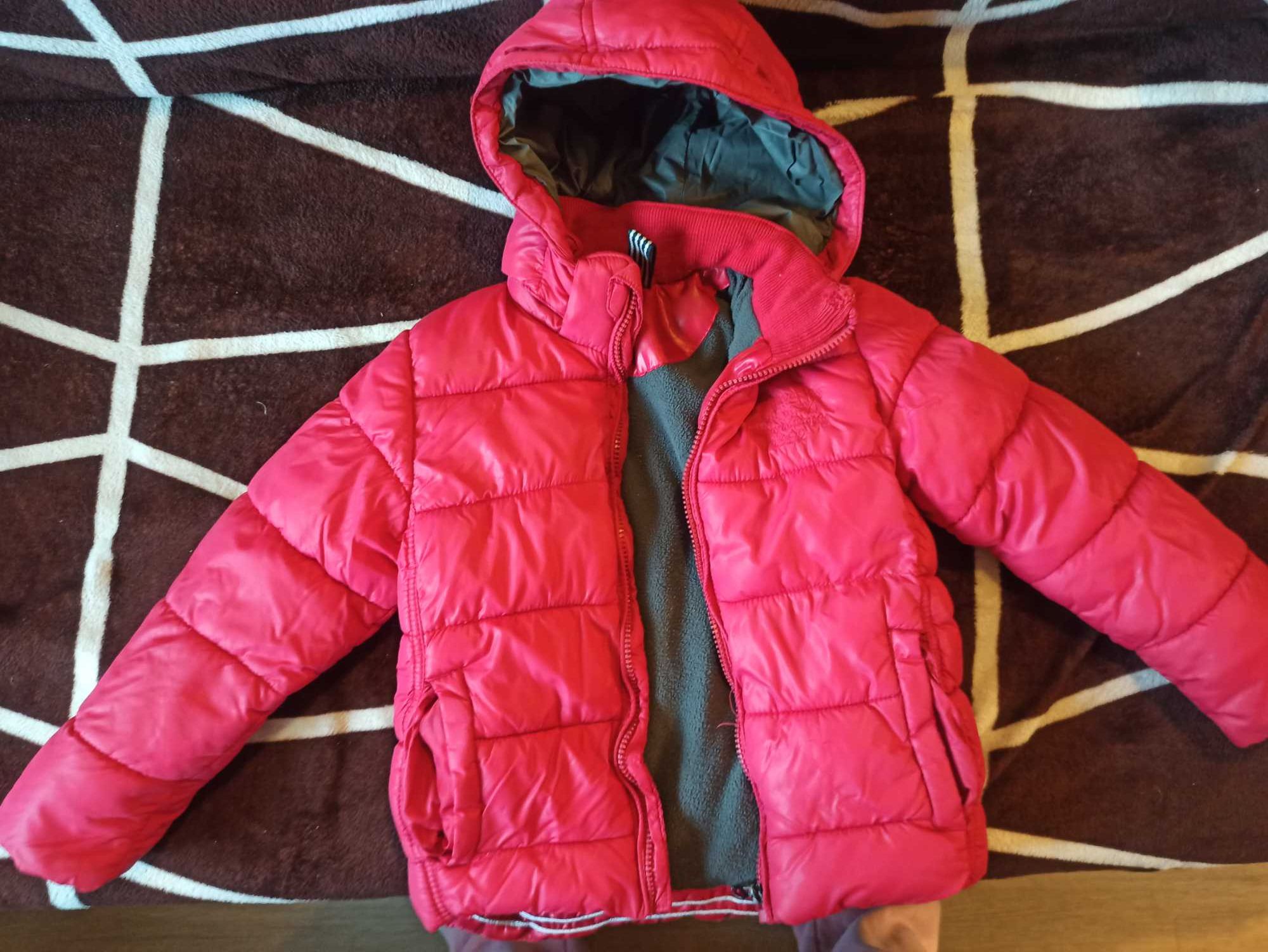 Ciepła zimowa gruba kurtka Zara kids r. 118
