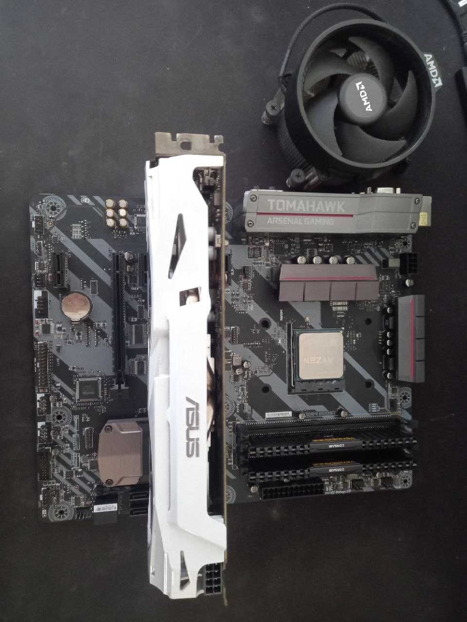 Ryzen 5 1600/DDR4 16GB 3200MHz/ MSI TOMAHAWK PLUS B350/ ASUS RX480 8g