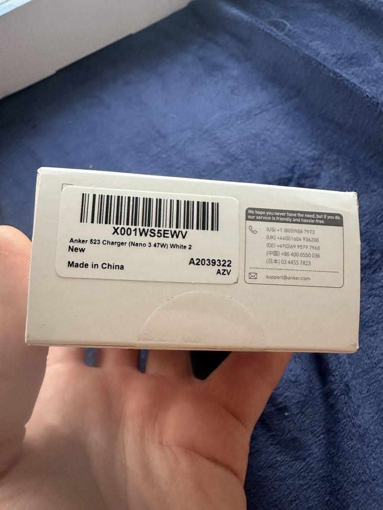 NOWA ZAPLOMBOWANA!!Anker 523 Ładowarka 47W 2x USB-C do Samsung Macbook