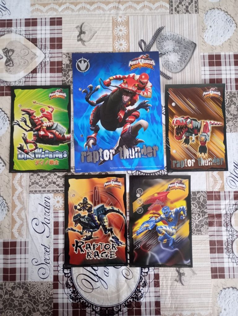 5x karteczka do segregatora power Rangers