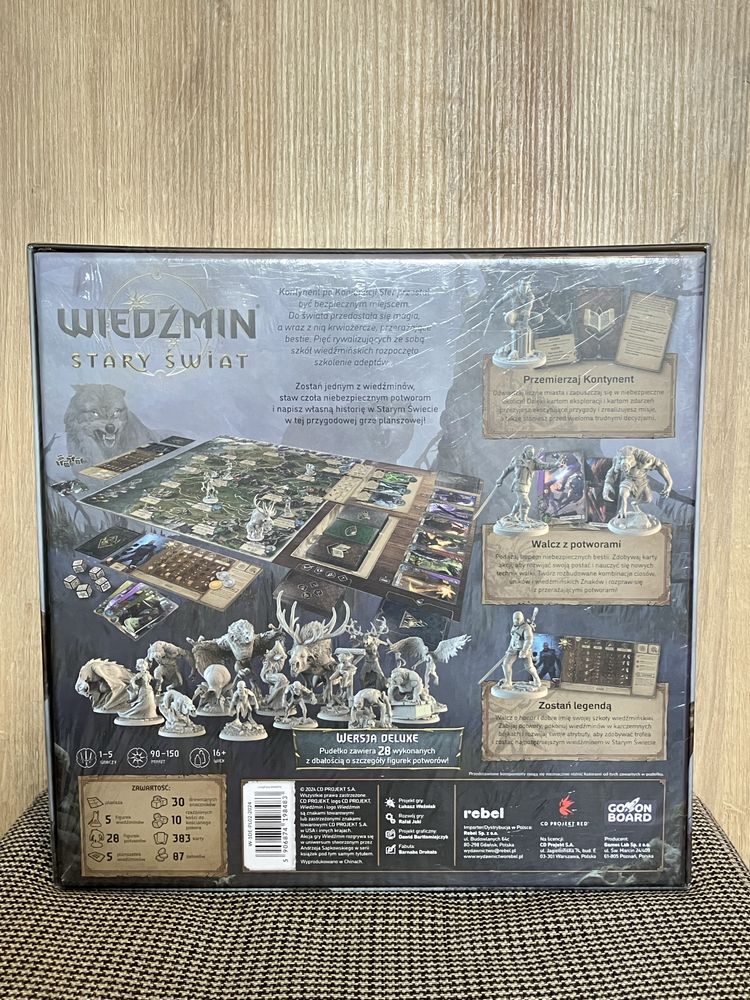 NOWA W FOLII Planszowa gra Wiedźmin Stary Świat Edycja Deluxe REBEL