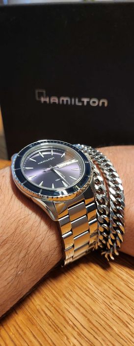 Hamilton Jazzmaster Seaview Day Date Blue Dial