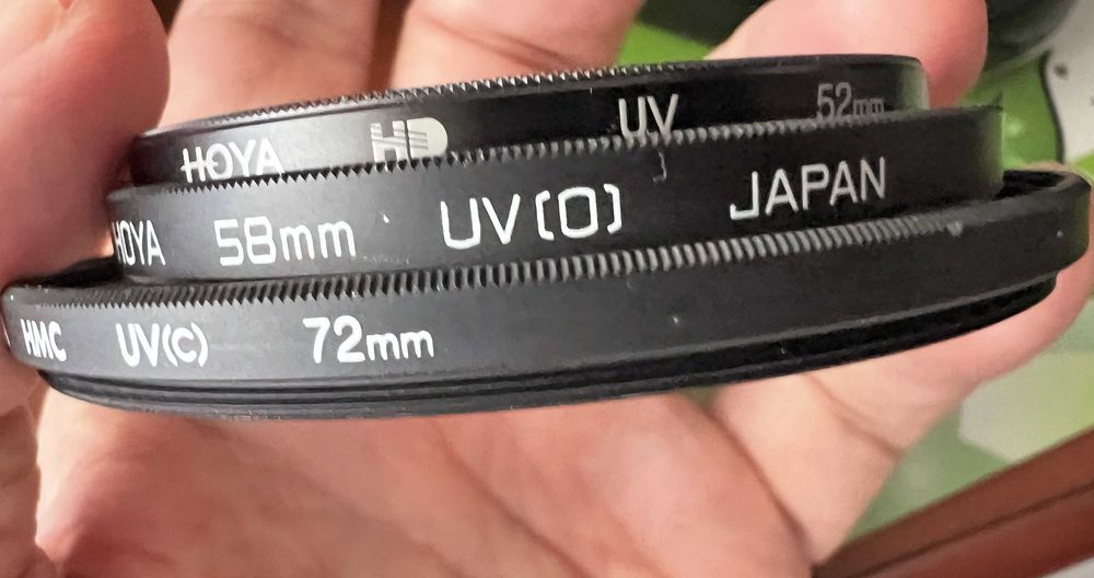 Conjunto de 5 Filtros Hoya - UV e Skylighter