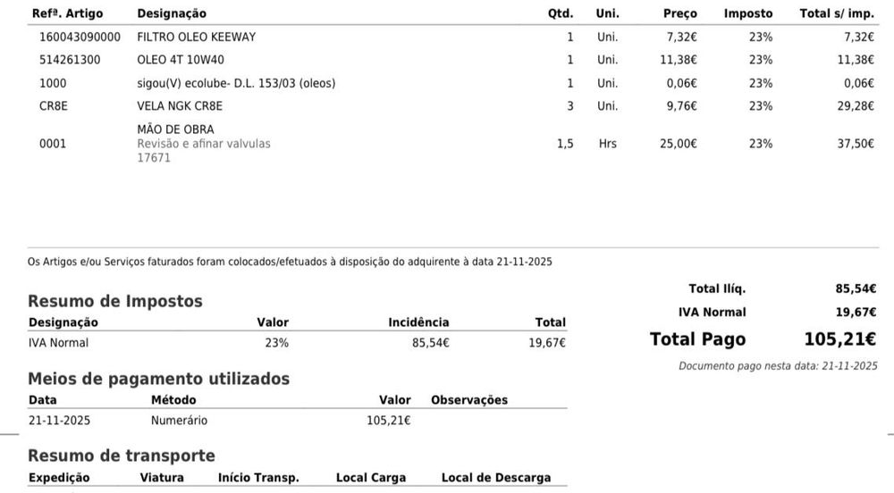 Keeway RKF 125 Revisão feita
