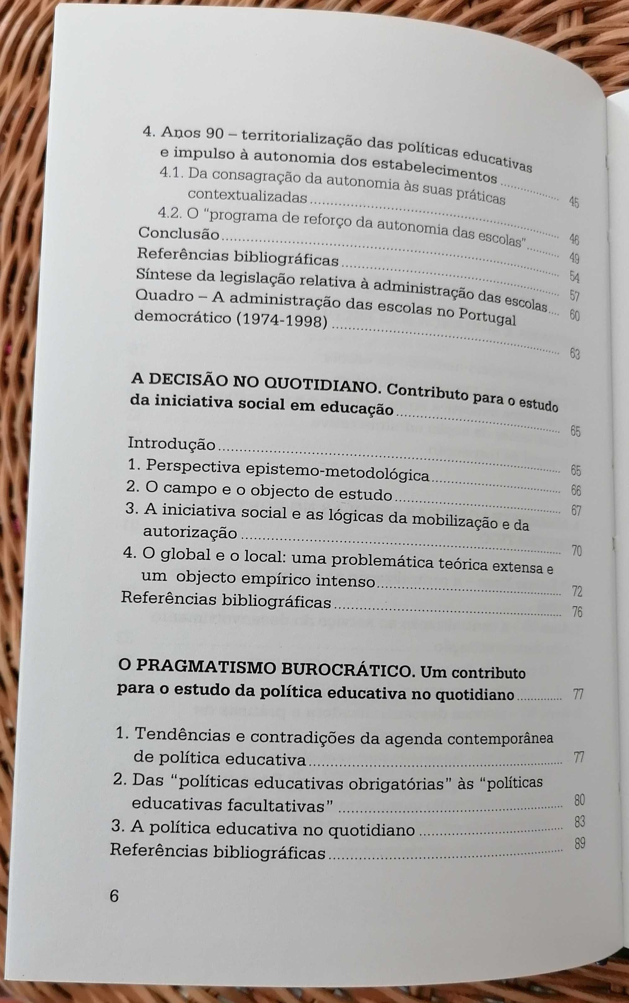 Políticas Educativas e Autonomia das Escolas, João Formosinho e outros