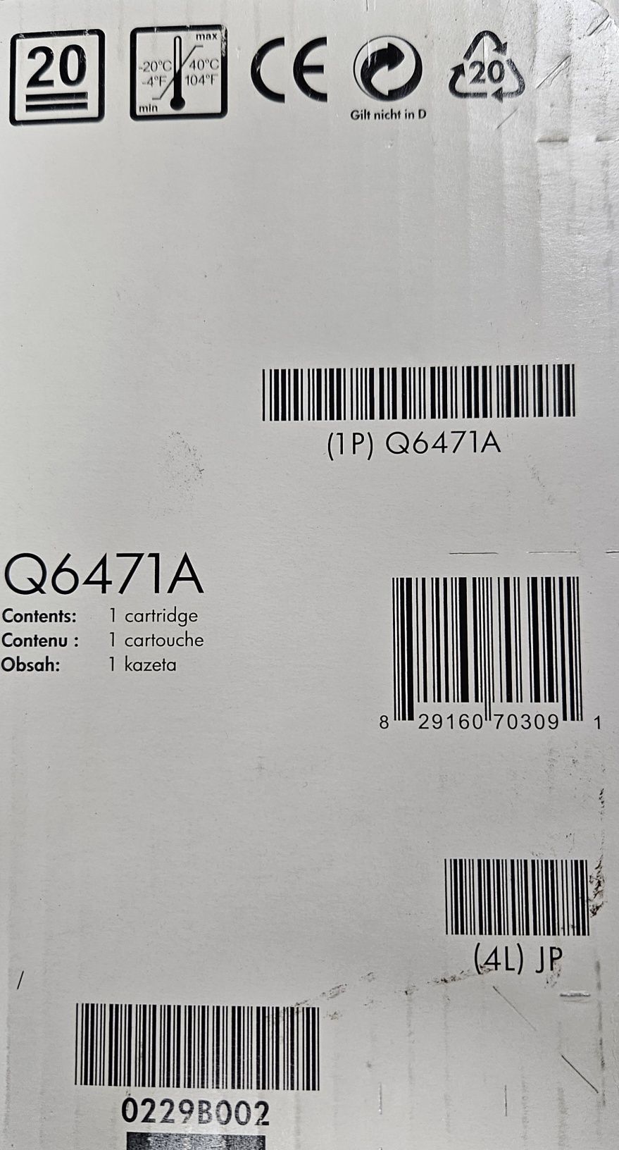 Toner Q6471A HP Color Laser 3600 Jet