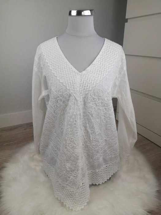 Letnia zwiewna bluzka koszulowa top koszula koszulka boho style