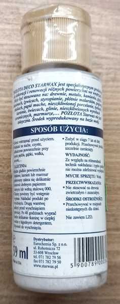 Pozłota Deco firmy Starwax kolor Perła 59 ml Made in USA