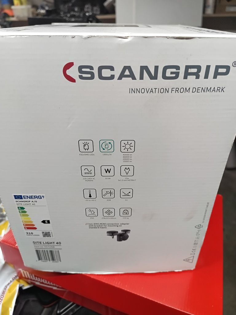 SCANGRIP Site Light 40 Halogen Lampa Budowlana 40000 LM 03.5268