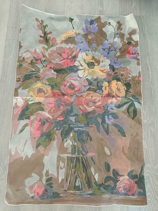 Ręcznie malowany obraz wykonany techniką malowania po numerach.